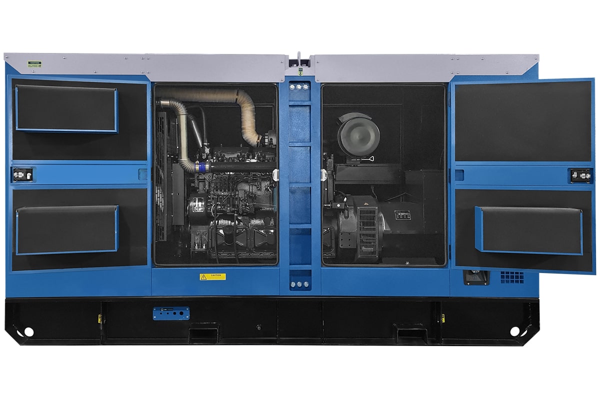 Фото Дизельный генератор ТСС ЭД-200-Т400 с АВР в шумозащитном кожухе на прицепе | MarblEnergy