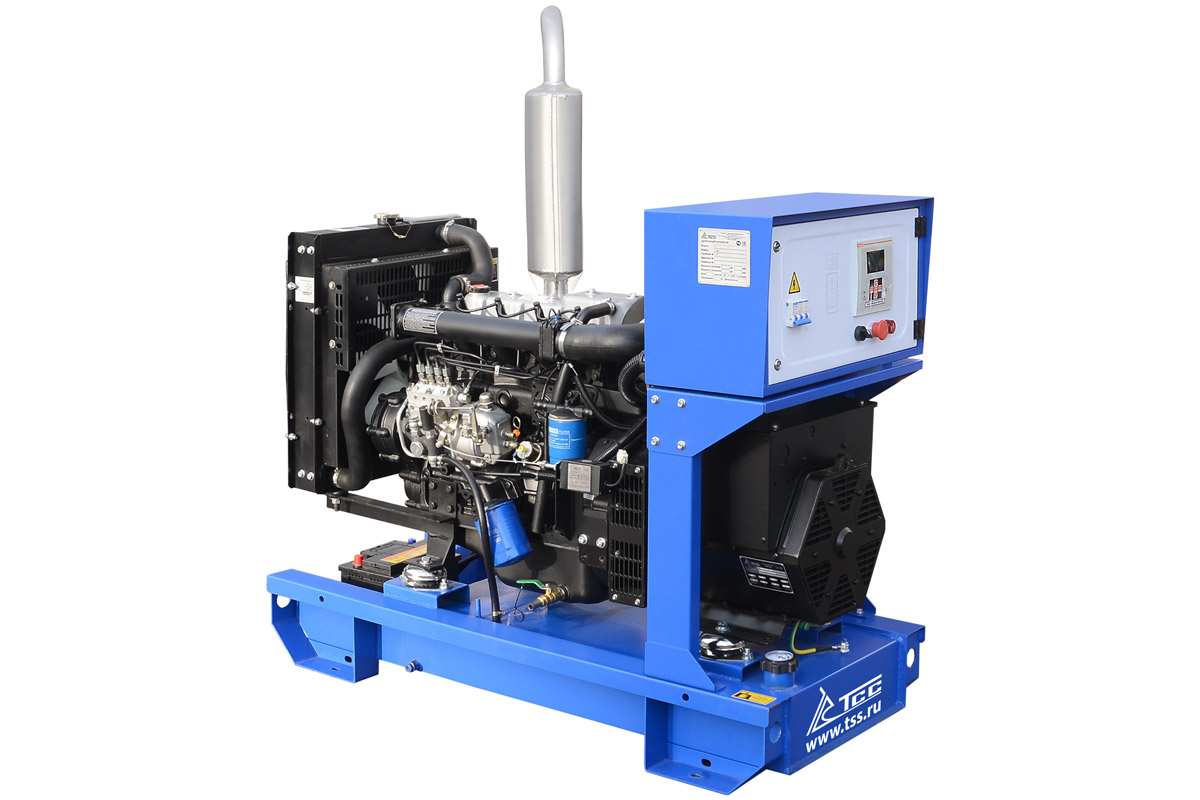 Фото Дизельный генератор ТСС ЭД-16-Т400 с АВР в погодозащитном кожухе на прицепе | MarblEnergy